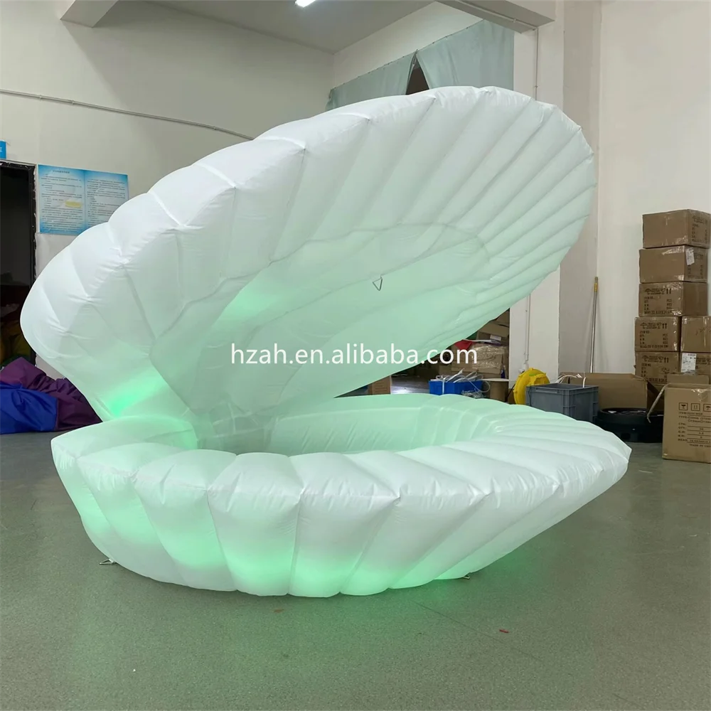 Giant LED Inflatable Stage Shell Inflatable Seashell for Party Stage Wedding
