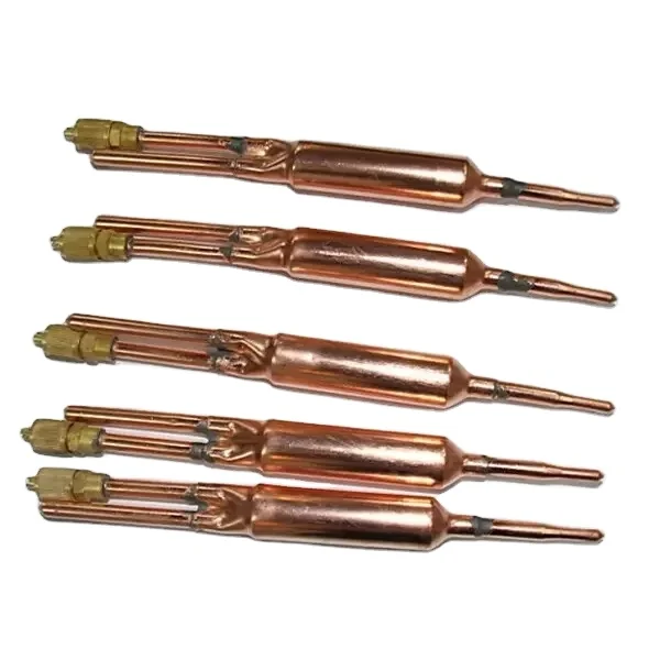 Factory Wholesale Welding Copper Filter Drier With Access Valve for Refrigerator Freezer