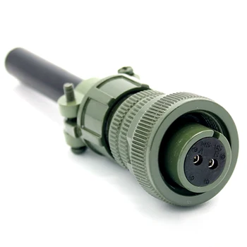 MIL-C-5015 Series MS3106 14S-9 Circular 2 Pin Connector, Thread Coupling, Solder, 14S Shell Size, 2 Way Male Female Connector