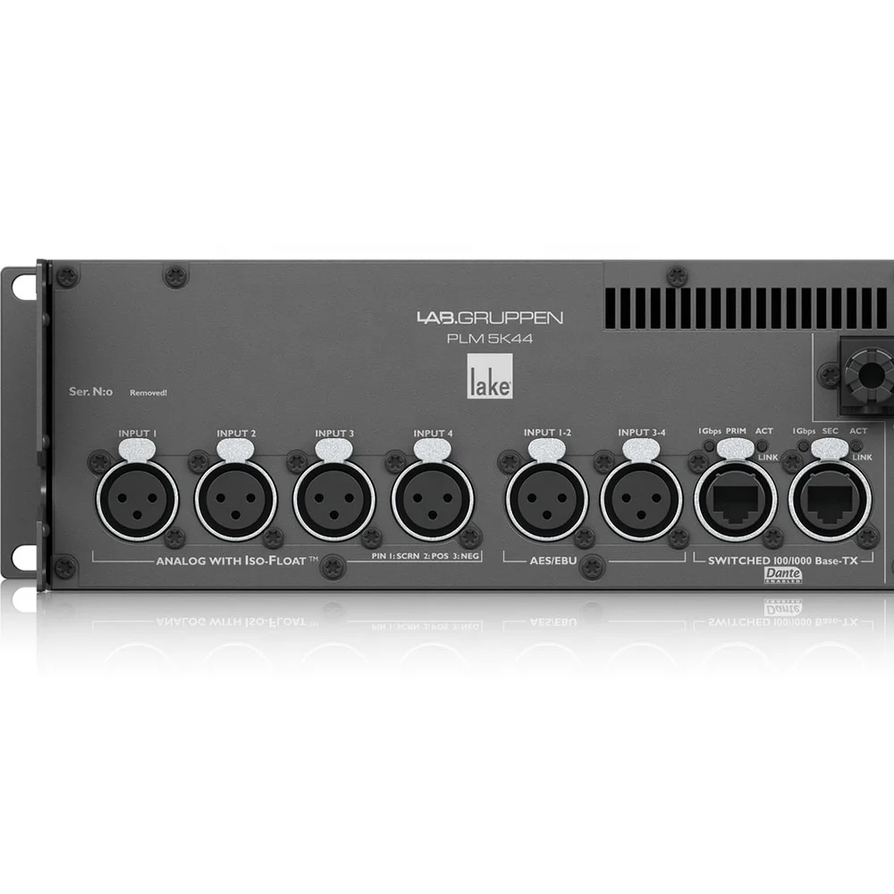 Lab.gruppen PLM 5K44 Digital 4-Channel Power Amplifier Professional 5000  Watts 18 Inch Loudspeakers Stage Amplifier