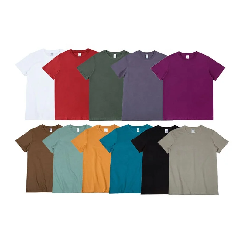 JL0227A Plain Print Oversized Drop Shoulder T Shirt Men’s T-Shirt Embroidery Polyester Cotton Blend T-Shirts for Men