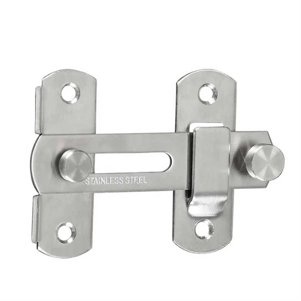 Guard Latch Bolt With Screws Sliding Window Door Lock Handle Stainless Steel Door Latch Home Safety Chain Door Home Hardware