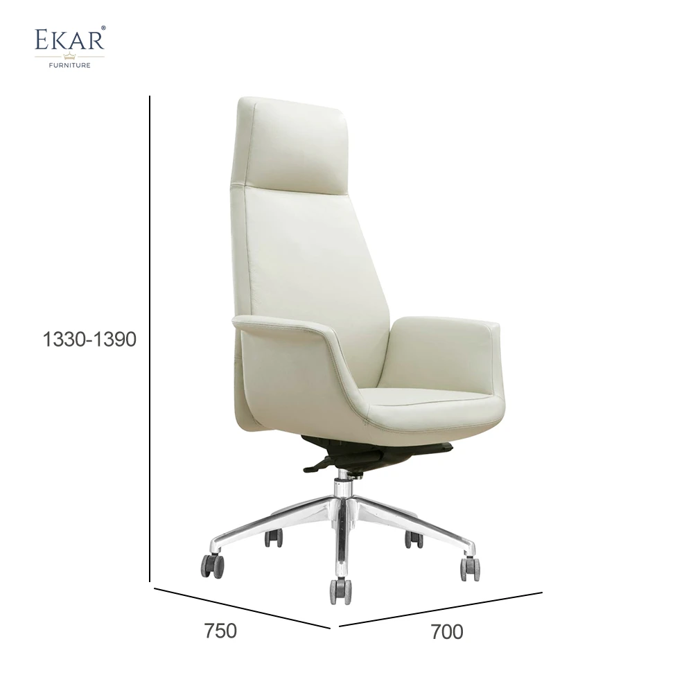 Premium Italian Imported Top-Grain Leather Office Chair - Exquisite Texture, Durability, and Breathability supplier