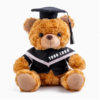 Wholesale stuffed animal toys customized logo tag label plush sitting teddy bear Plush sitting bear toys with T shirt