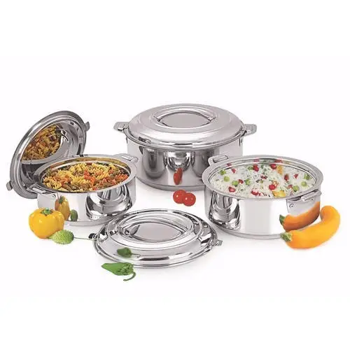 Steel bravo. Pinnacle Panache Metallic Casserole 3500 ml. Mini Wheels 3 PCS Gift Set.