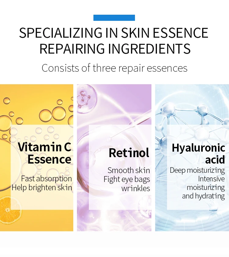 Dr Rashel Skin Care Brightening Anti Aging Whitening Moisturizing Hyaluronic Acid Retinol Vitamin C Face Serum Set 3pcs
