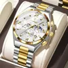2 white dial silver gold strap