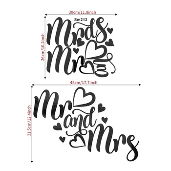 Wholesale Mr and Mrs Love Wedding Decoration Custom Acrylic Name Letter Home Scene Decoration Acrylic Mirror Wall Sticker