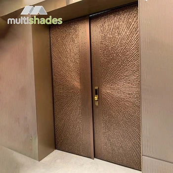 Luxury Double Door Aluminum Entry Door Swing Door High Quality Exterior Entrance Main Front Gate for Villa Customized Design