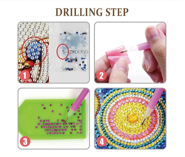 R-QC003-040 ручной работы кольцо для ключей в виде животных на сумку, подвески со стразами крестом ремесло подарок 3D/5D DIY живопись кристаллами алмазами цепочка для ключей