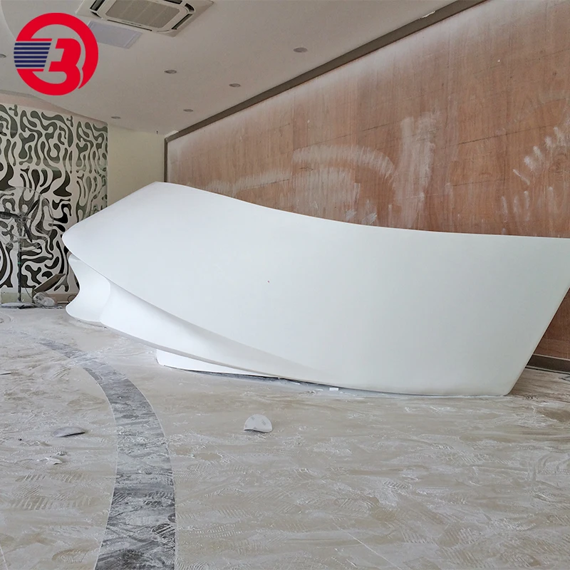 White and Grey Front Reception Counter Office Reception Desk Clinic Reception Desk
