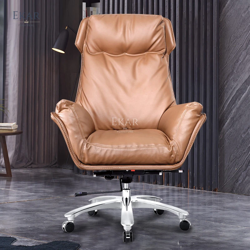 leather light luxury reclining study chair high-end office computer business president office chair details