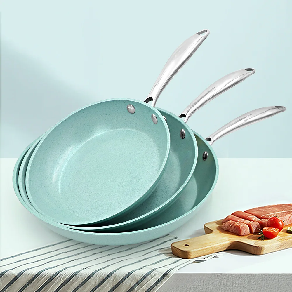 Hot Sale Korean Cookware Aluminium Bpa Free Healthy Frying Pan 20/24/28cm Non Stick Skillet Pans