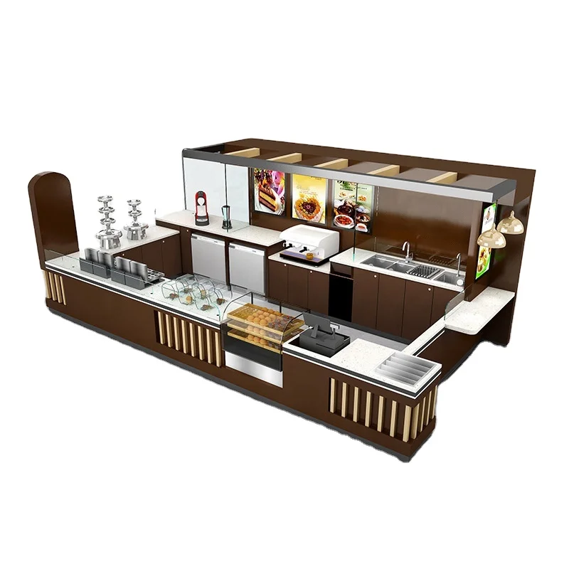 10*10ft Manufacturing Coffee Kiosk Design Indoor Coffee Shop Kiosk for Sale