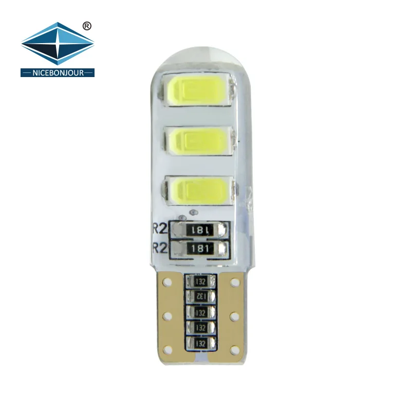 2-Piece T10 W5W 194 168 COB LED Bulbs - Green, 360 Degree, 12V, For Car Interior/Plate Lights