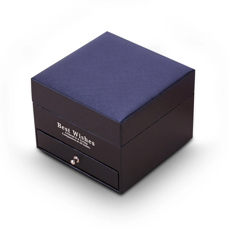 Customizable Logo Luxury Black Jewelry Gift Box with Velvet Lining for Packaging or Displaying Cosmetics and Necklaces