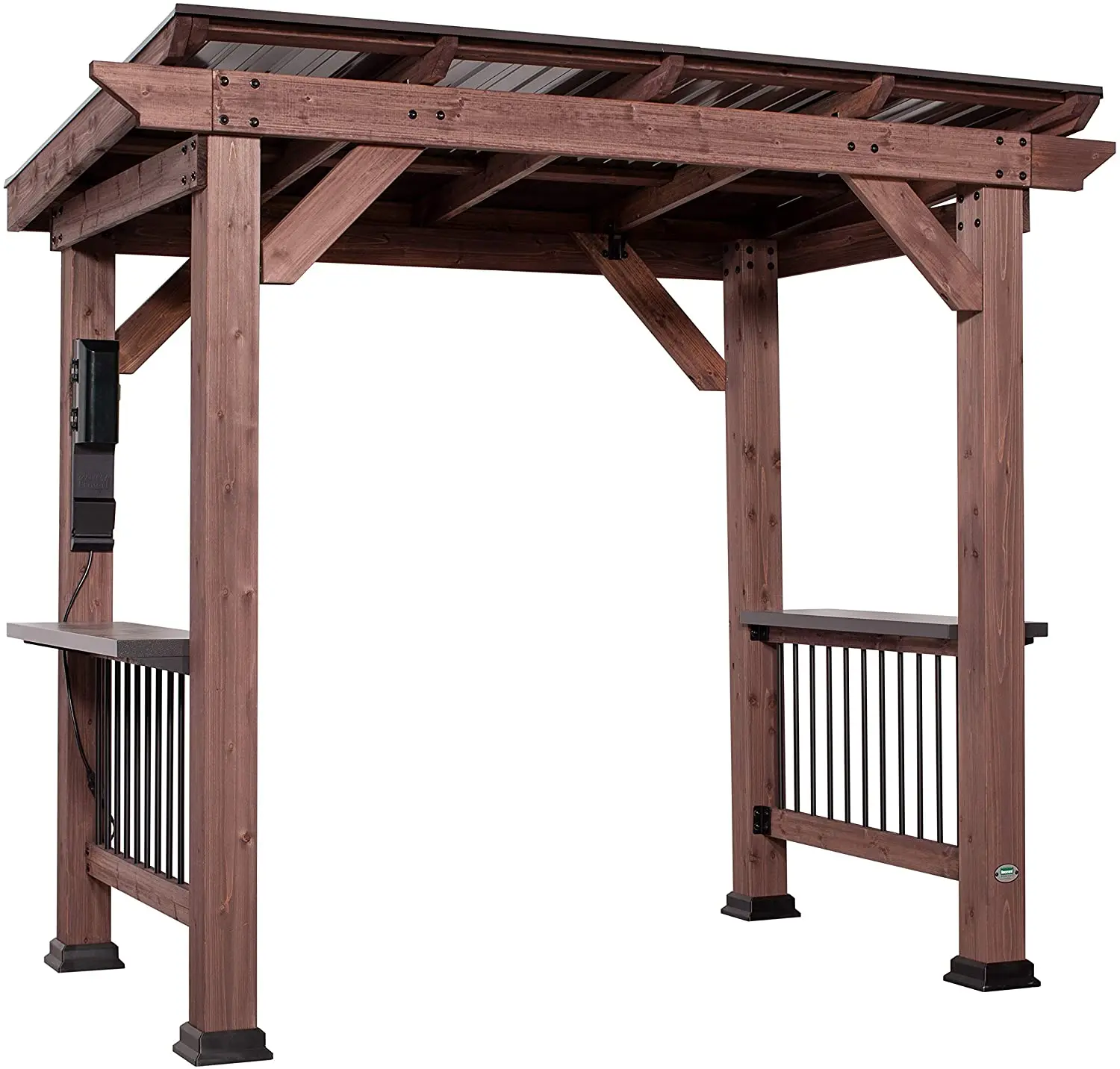 Outdoor Garden Backyard Pergola Saxony Wooden Grill Gazebo Arches ...