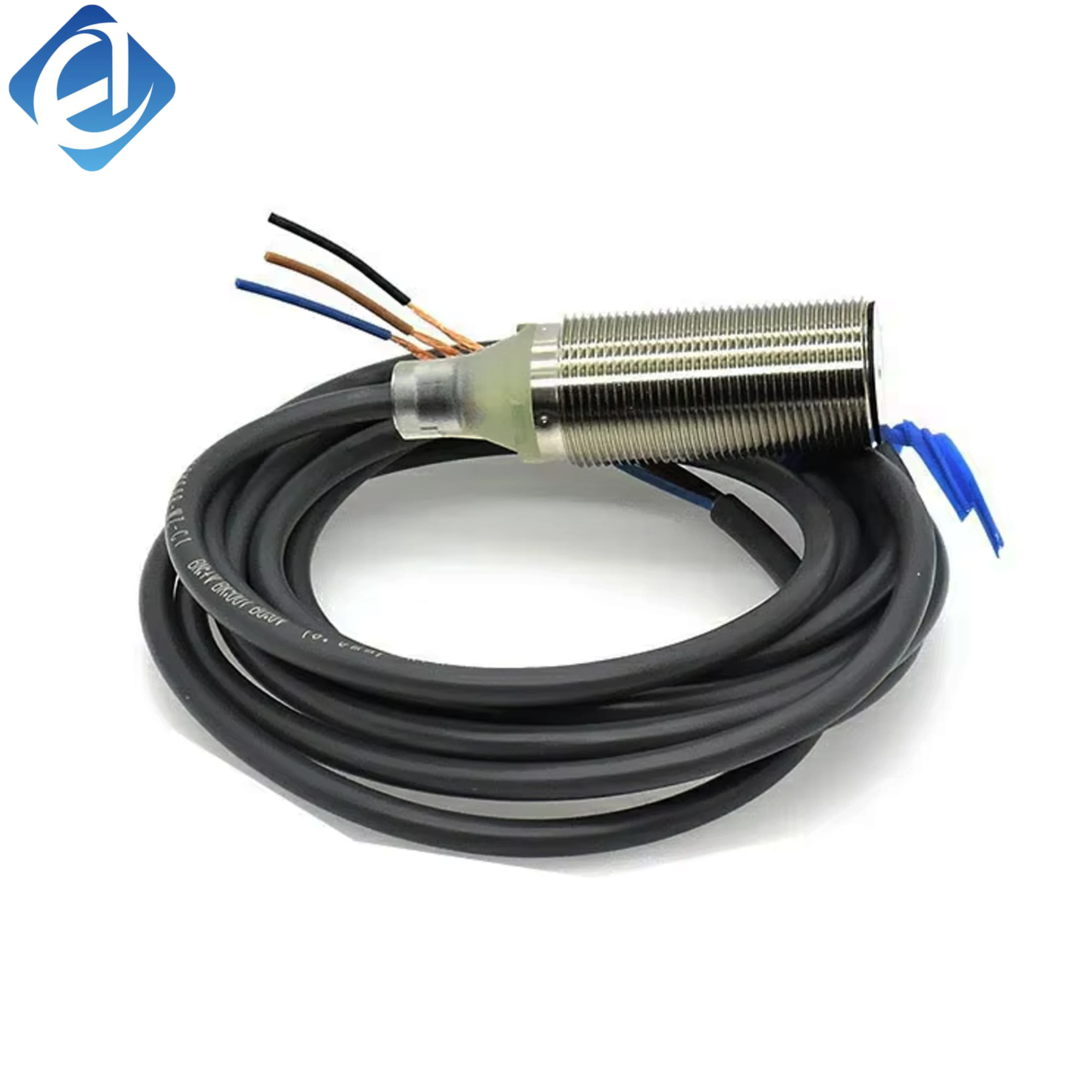 New Original Omron E2B series inductive proximity sensor. M30 thread, 15mm sensing distance, with stable metal detection, waterproof and dustproof performance. Widely used in mechanical positioning, limit detection and automatic sensing under harsh indust