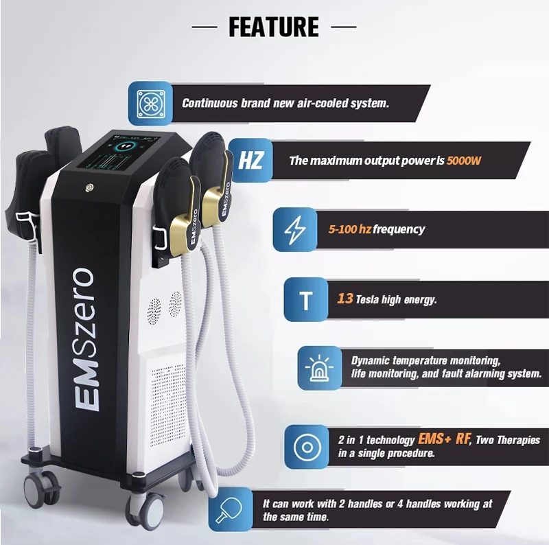 Professional EMSzero 2025 ems neo sculpting Slimming Machine 15 Tesla Hi-emt RF Nova Body Sculpture Muscle Stimulator RF 6500W