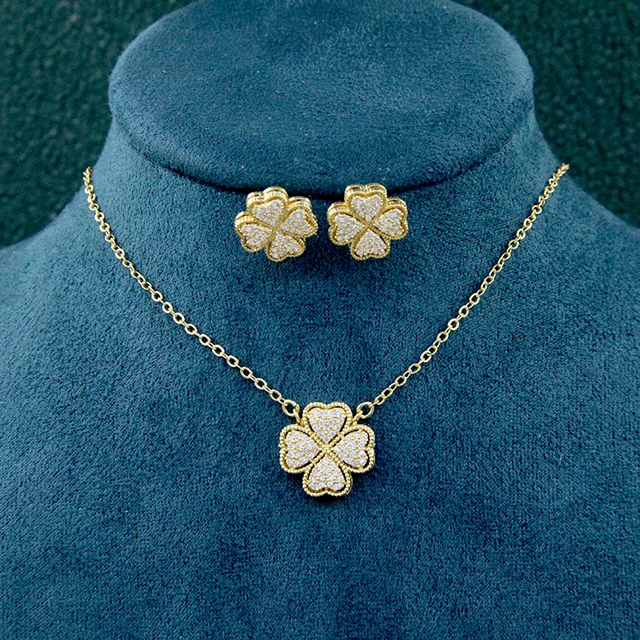 jys0320 hawaiian jewelry wholesale sets flower clover jewelry set