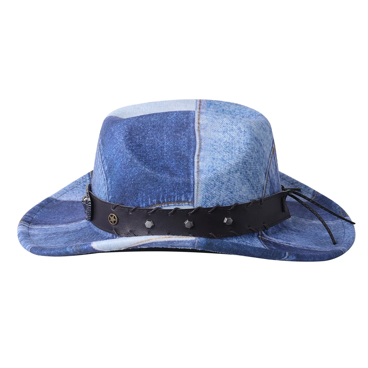 Fashion Classic Women men stitched denim Cowgirl Hats 