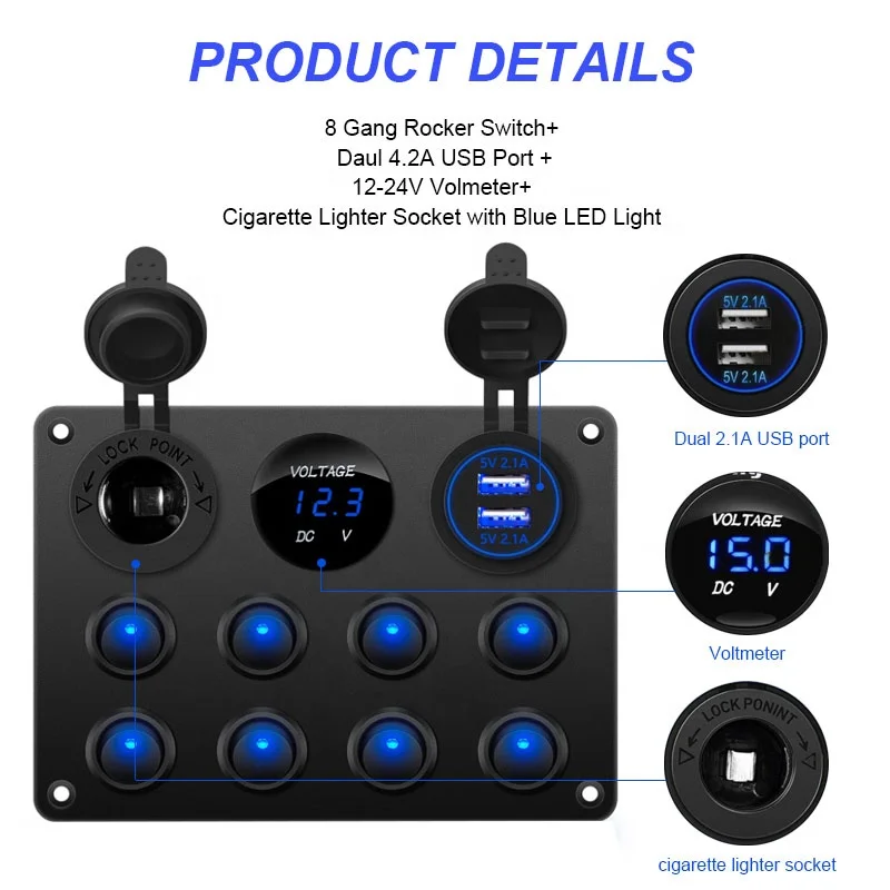 12 volt cigarette lighter voltmeter 3 in 1 LED Car Meter 12/24V Digital Thermometer USB Charger Plug from Dhgate Car Vacuum Cleaner Detachable Design 4 in 1 ON Off