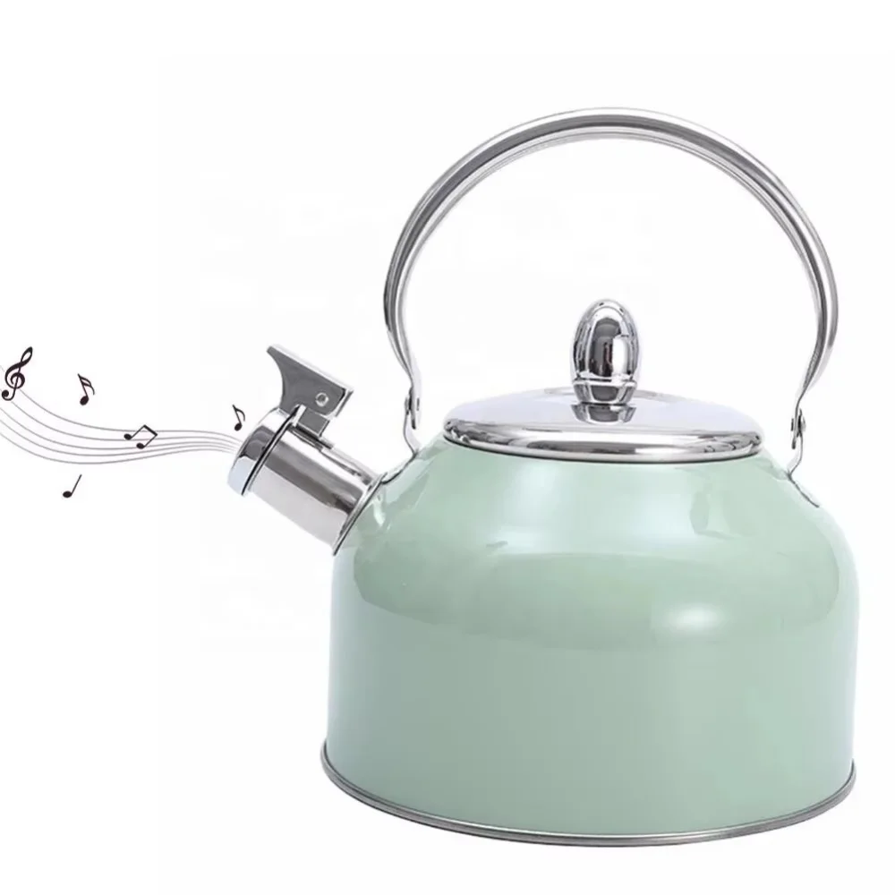 Small Bulk Order 3L Stainless Steel Japanese Whistling Tea Kettle with Color Painted Tea Kettle Water Pot