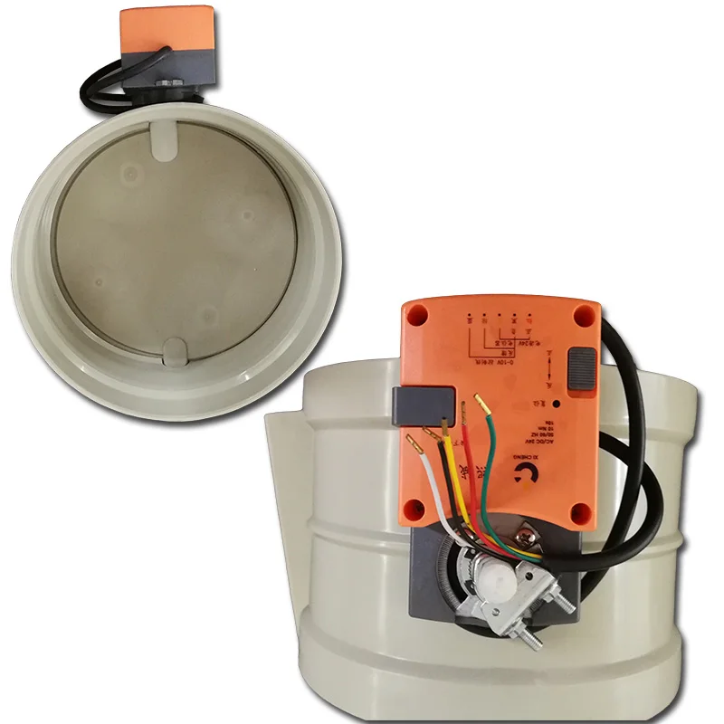 Electric Floating Ball Normally Closed Exhaust Ball Valve Polypropylene Check Valve for Duct Ventilation with Remote Control Pp