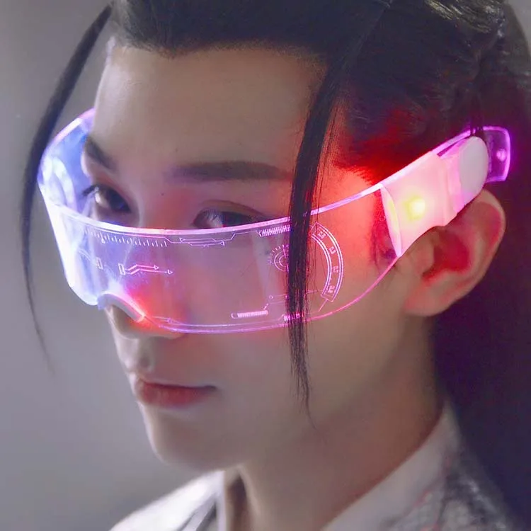 LED Glasses EL Wire Neon Party Luminous LED Glasses Light Up Glasses Rave Costume Party Decor DJ SunGlasses Halloween Decoration
