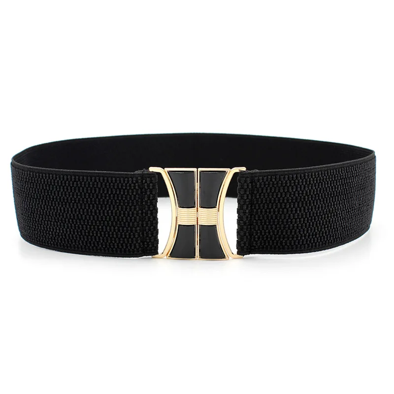 Ladies Belts Women Leather Alloy Buckles Women Decorated Dress Elastic Belt  for Women