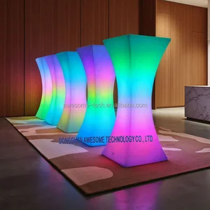 Wholesale LED Illuminated Bar Table 16 Color-Changing  Waterproof Commercial Furniture for Event & Party Rentals