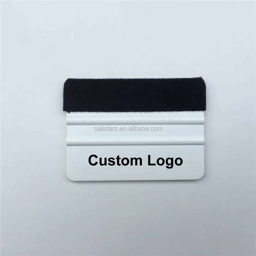 Мягкий белый синий войлочный скребок с логотипом на заказ виниловая пленка инструменты для обертывания