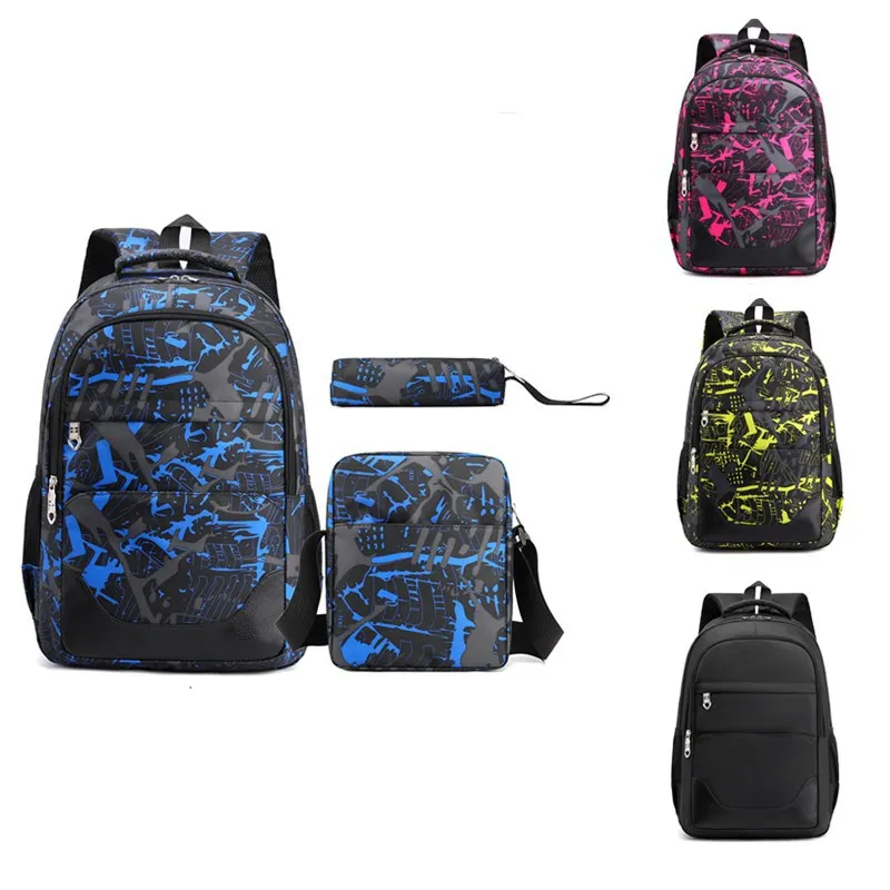 3 Pcs Sport Crossbody Vintage Safe Modern Sample School Luxury Quality Oxford Red Youth Small Backpa