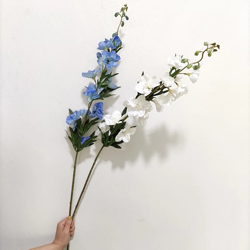 New Faux Delphinium Artificial Real Touch Latex Decorative Delphinium ...