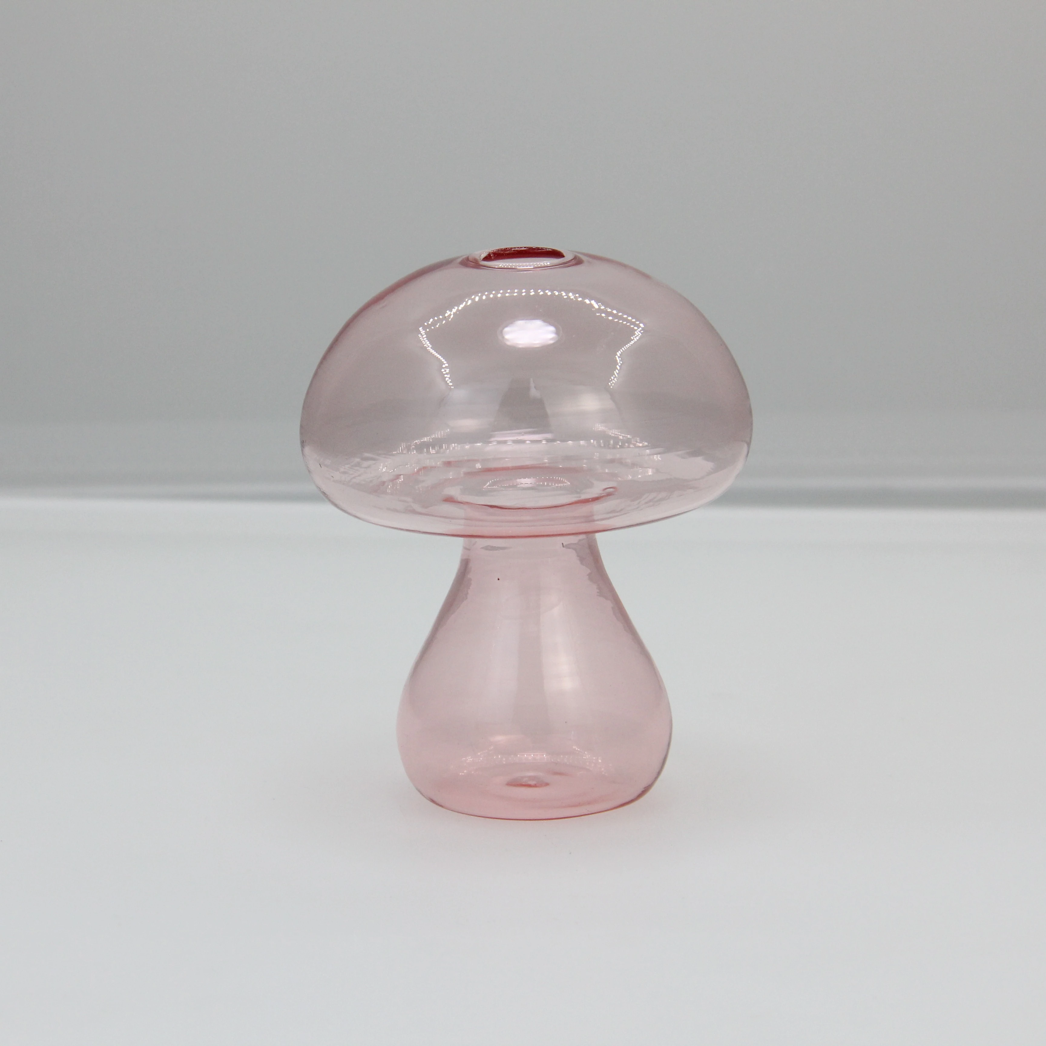 Wholesale Custom Colored Small Glass Vase Mushroom Shaped Glass Vase for Home Decoration