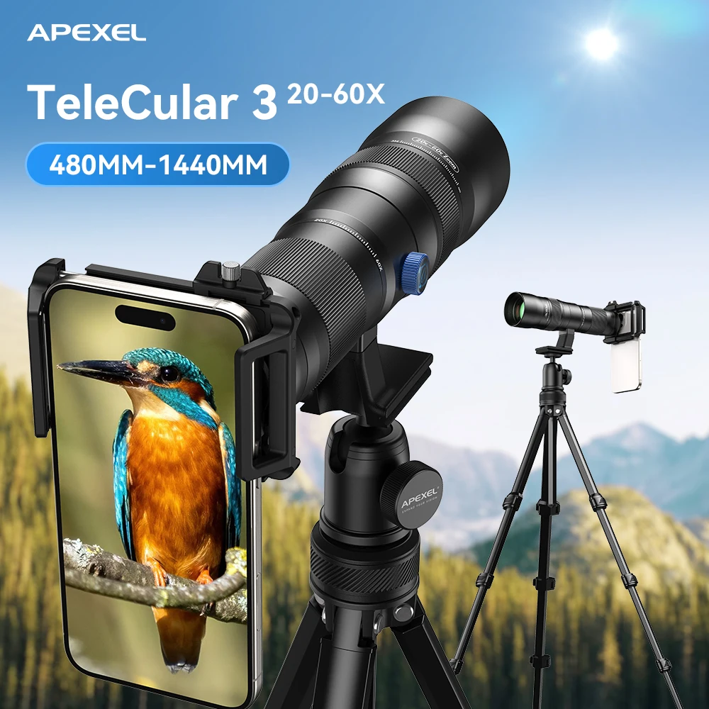 APEXEL 20-60X Zoom Telephoto Lens - Perfect for Wildlife Photography