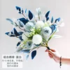 A combination hydrangea, blue and white, without a bottle.