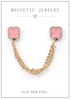 Catena in oro rosa con quadrifoglio