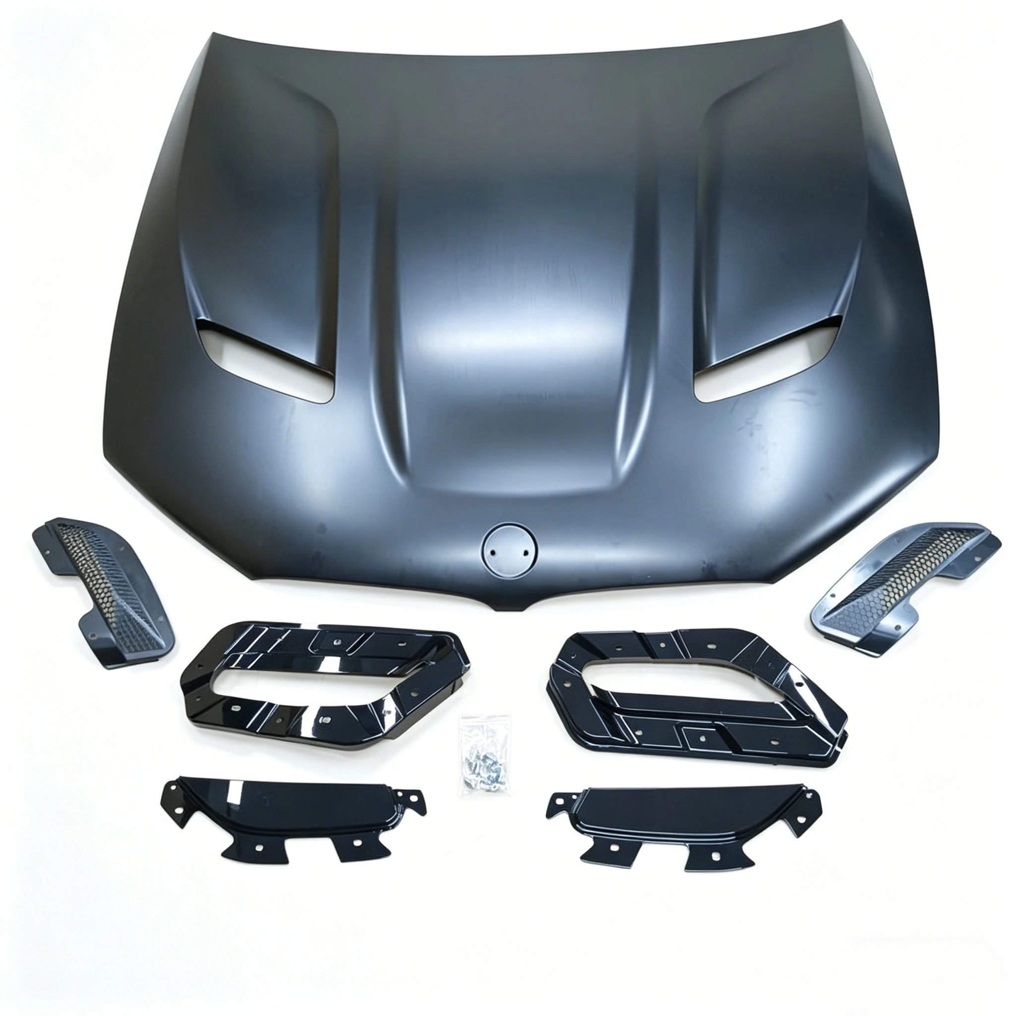 For BMW G30 5 Series Upgrade M5 CS Style Cover Aluminum Black Engine Hood Bonnet