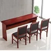 1800mm wood veneer conference table with 3 chairs