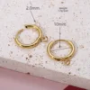 [2.0*10] Smooth surface gold Pair