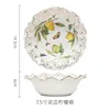 Bol citron 7,5 avec bordure en dentelle