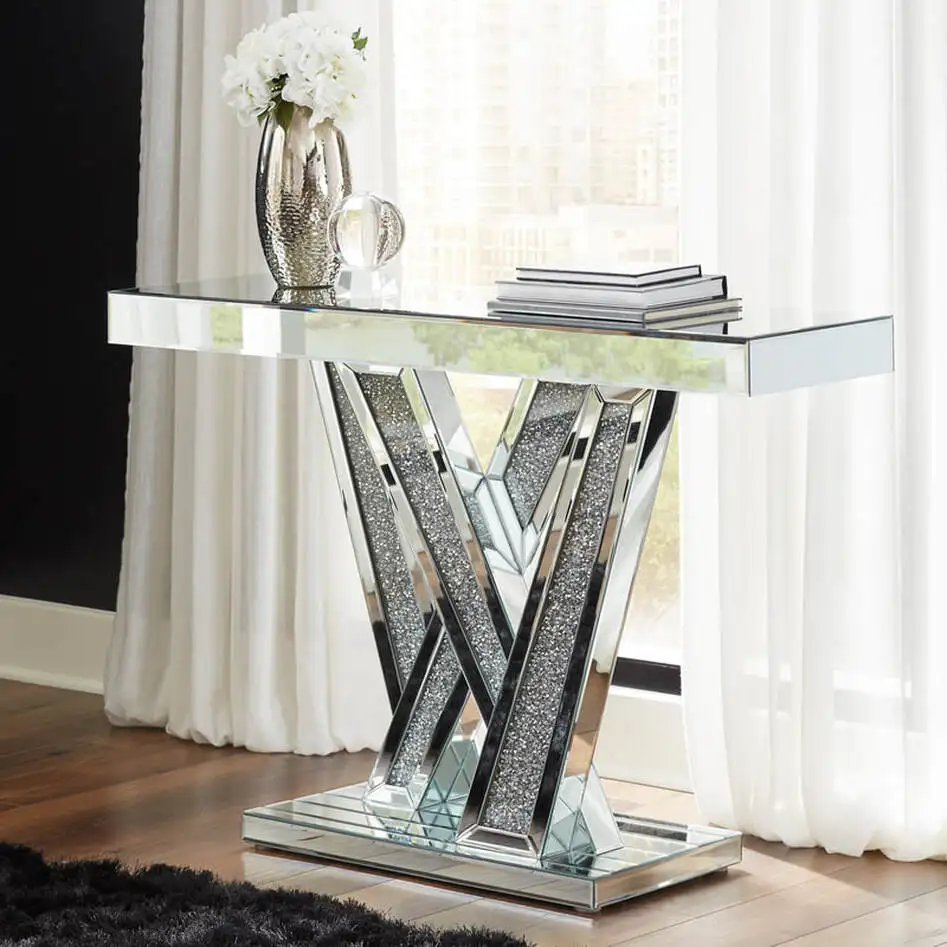 Elvarenae Vesper W-Base Mirrored Console Table — product detail