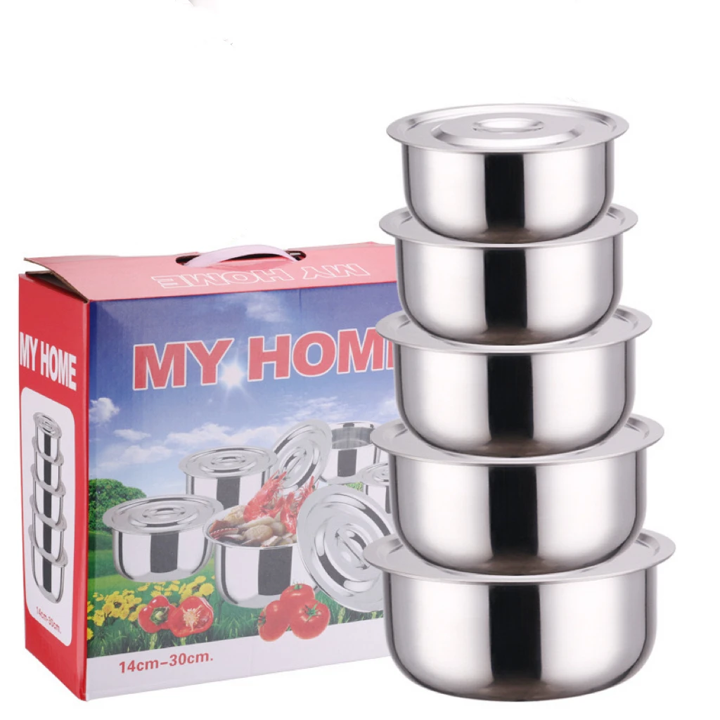 5pcs Stainless Steel Cookware Set - Durable & Versatile