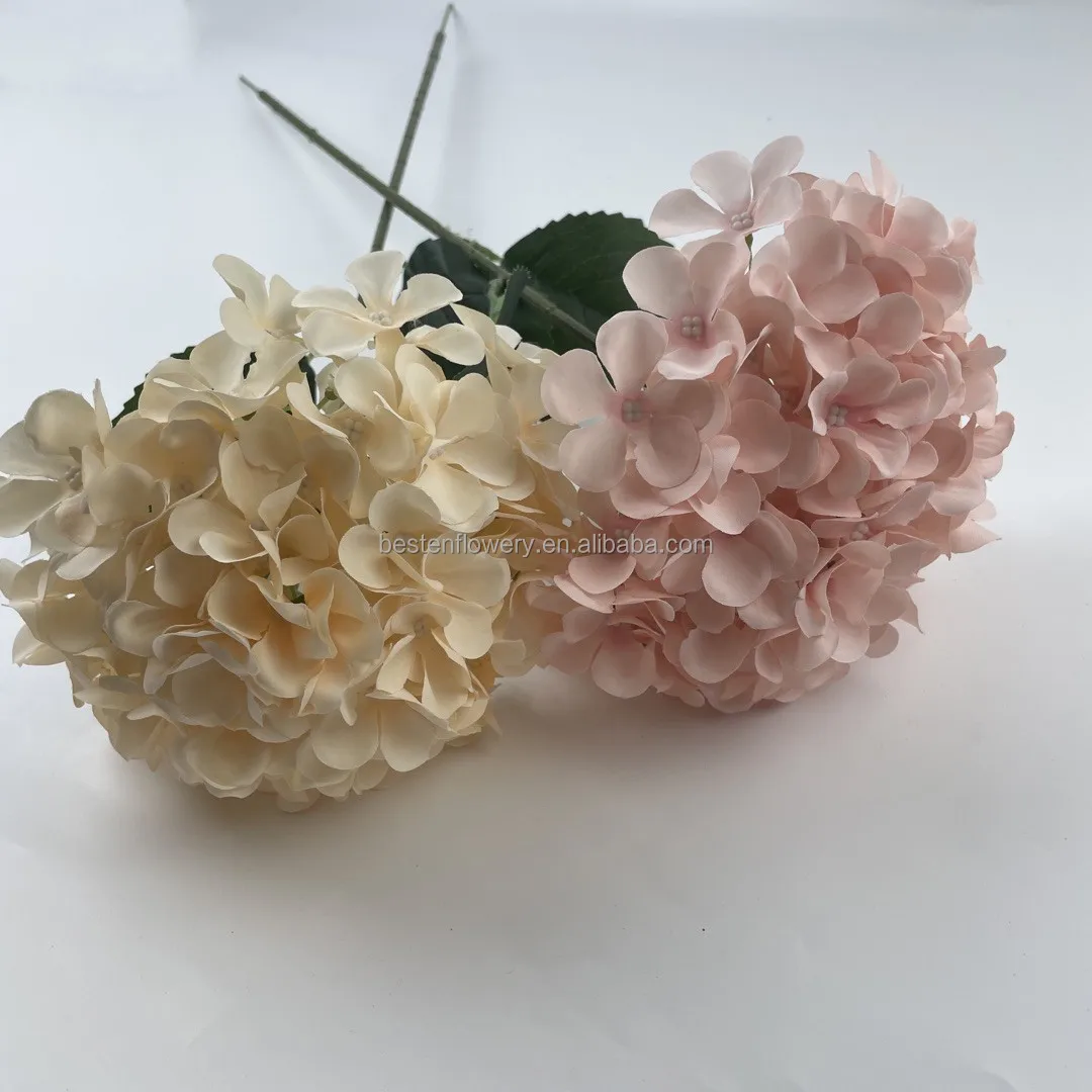 Wholesale Single Stem Silk Flowers Artificial Hydrangea Flower Bulk For Wedding Decoration Buy