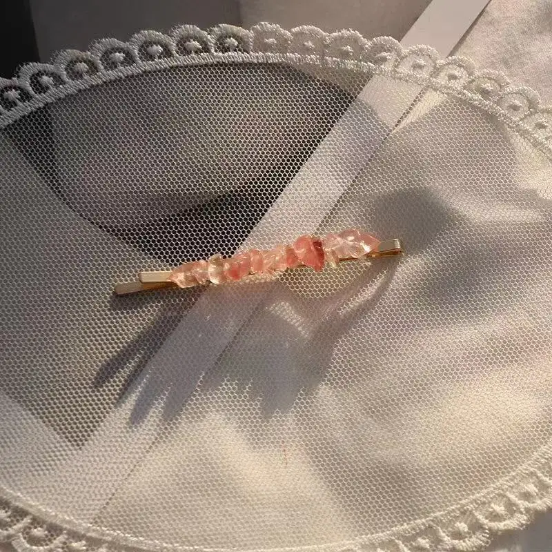 Заколка для волос из натурального стекла