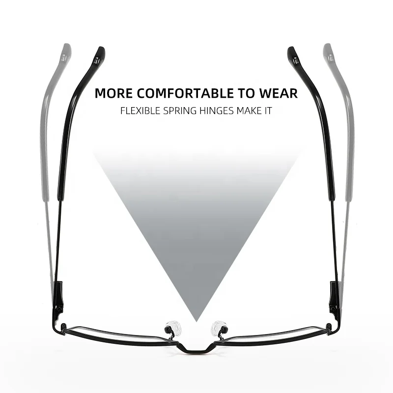 2024 Square Custom Logo Eyeglasses Frames Metal Eye Glasses Spectacle Frames Women Optical Frames Eyeglasses for Men