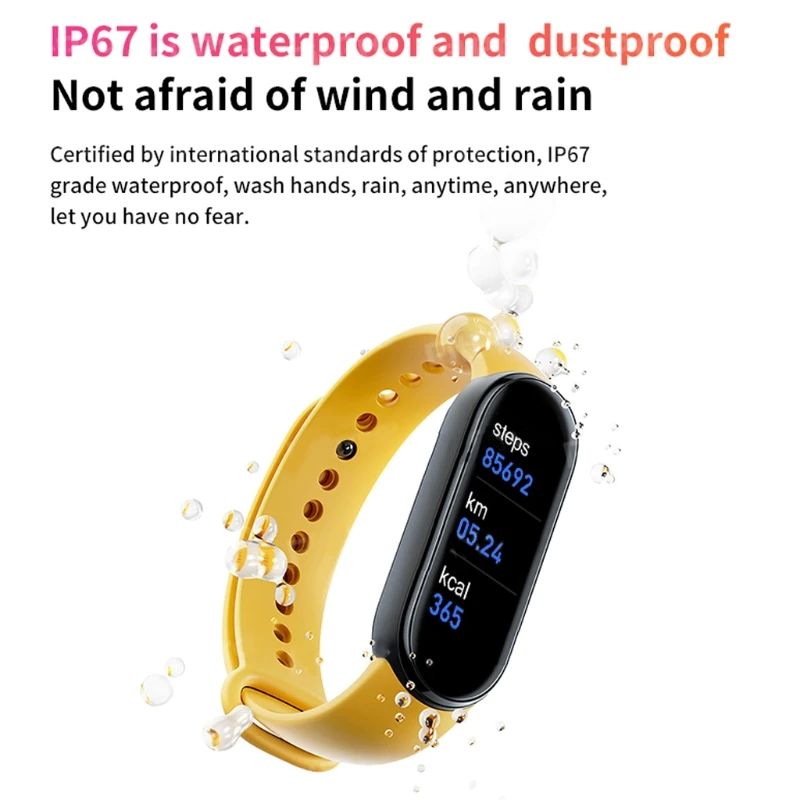 2021new M6 Smart Watch Bracelet Fitness Heart Rate Tracker