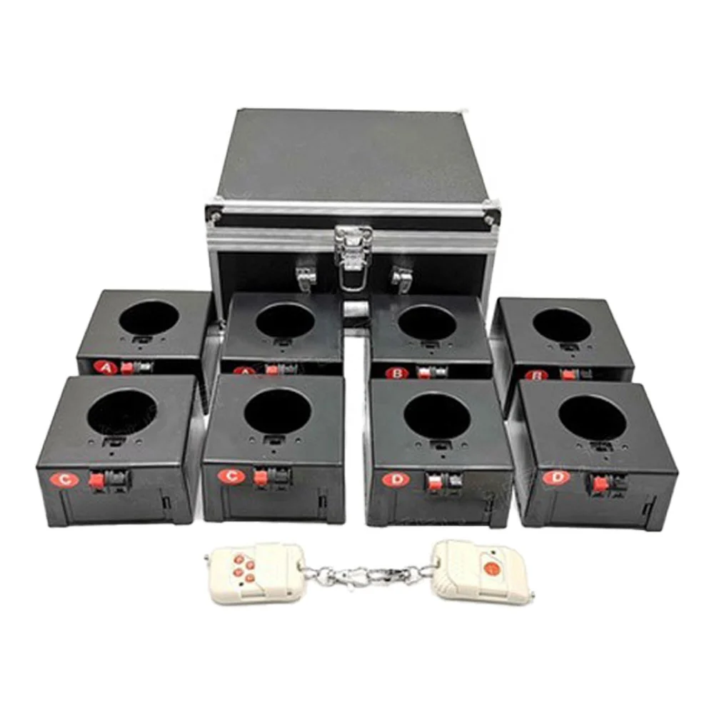 8 Cue Pyrotechinic Cold Machine D08 Rechargeable Eight Channel Remote Control Indoor Fountain Base Fireworks Firing System