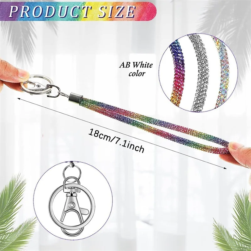 RANXIZY Rhinestone Lanyard Keychain – Sparkly Wristlet For Keys, Purse & Car Keys - View #10
